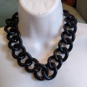 Les Bernard Lucite Chain Necklace